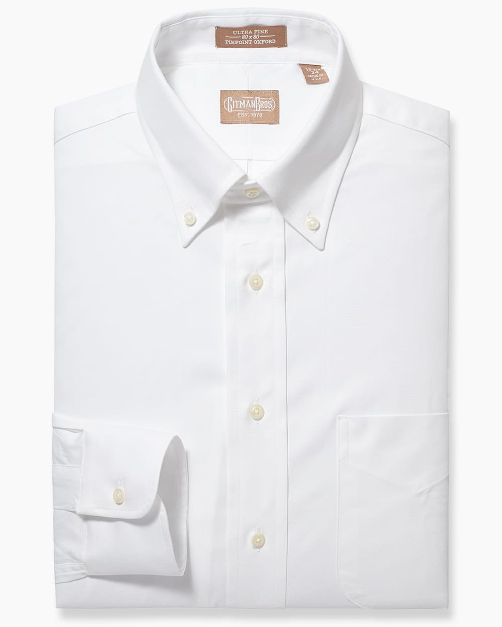 White Pinpoint Button Down