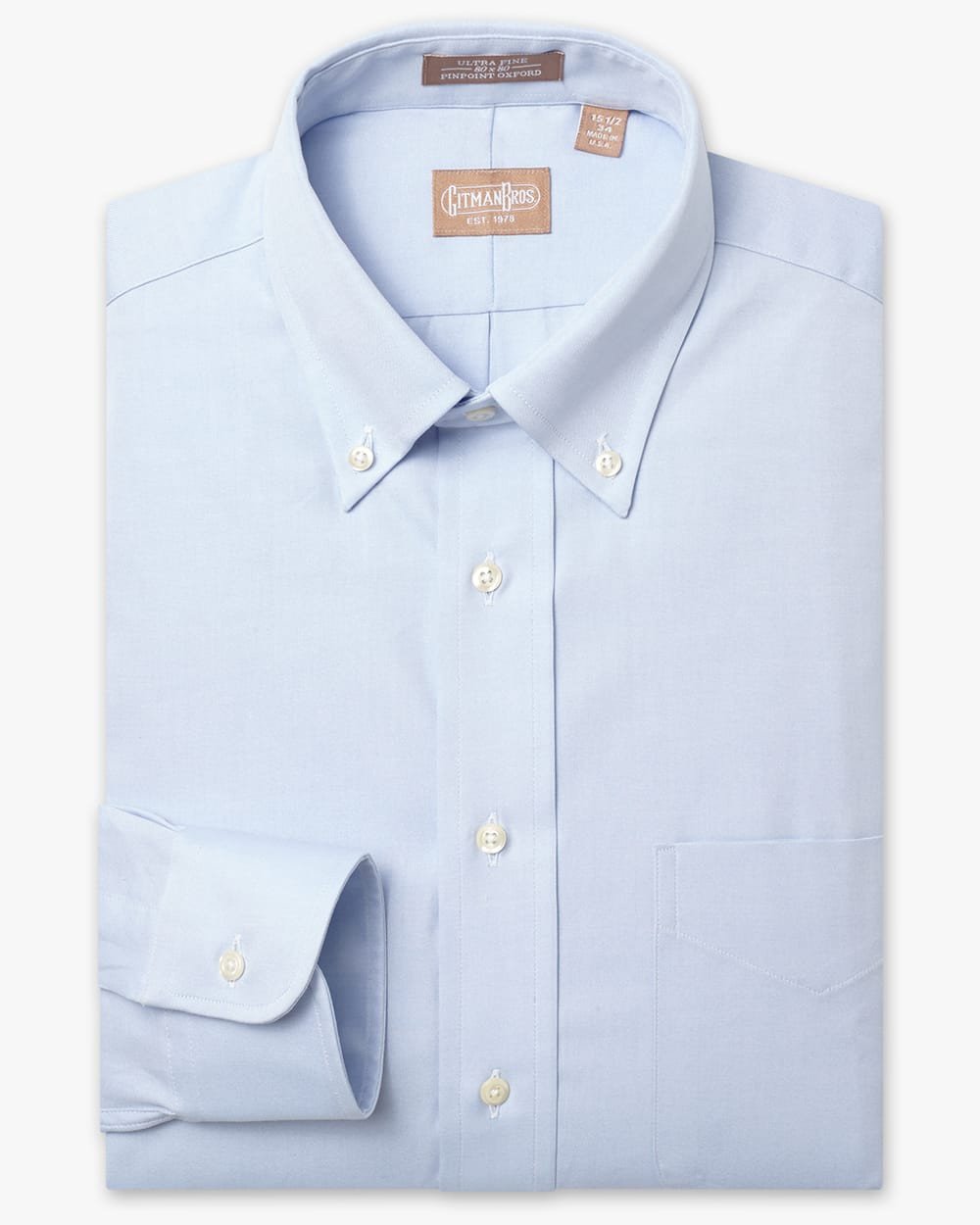 Light Blue Pinpoint Button Down