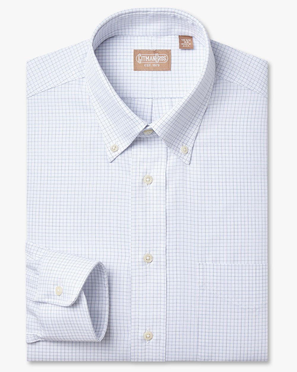 Blue Tonal Twill Tattersall Button Down