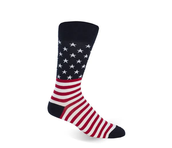 Ell & Atty American Flag Cotton Mid Calf Sock