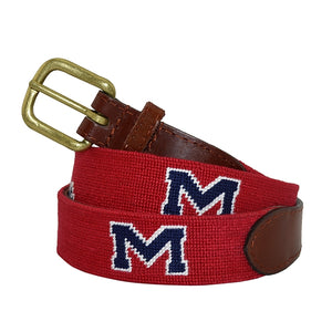 Ole Miss Needlepoint Belt