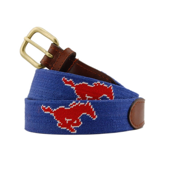 Southern Methodist University Needlepoint Belt