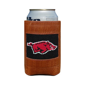 University of Arkansas Needlepoint Can Cooler