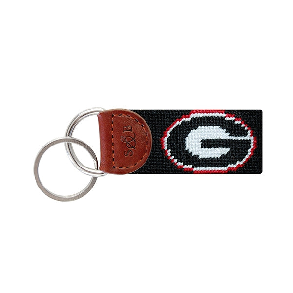 University of Georgia Needlepoint Key Fob