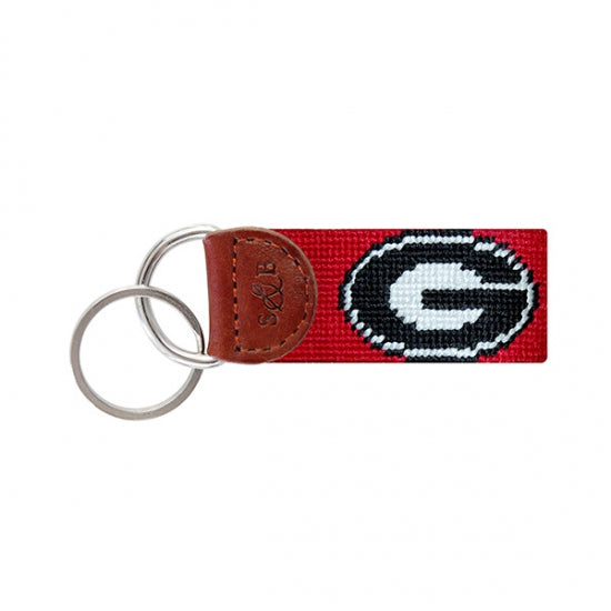 University of Georgia Needlepoint Key Fob