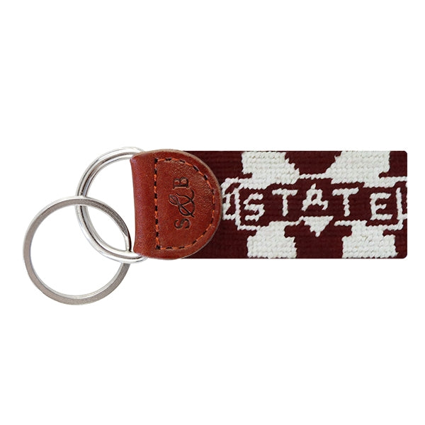 Mississippi State University Needlepoint Key Fob
