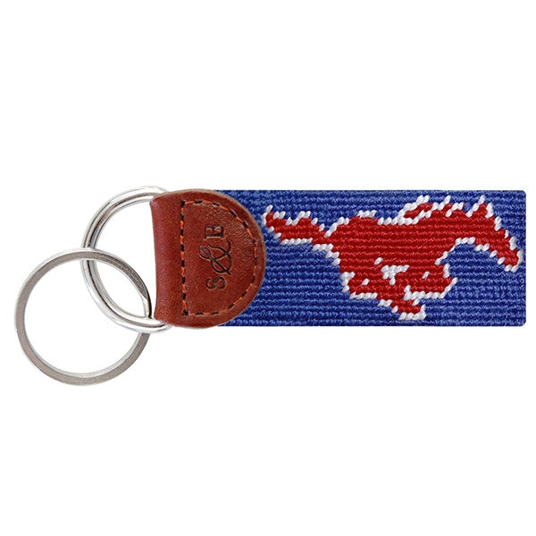 Southern Methodist University Needlepoint Key Fob