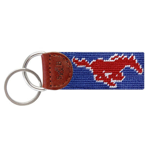 Southern Methodist University Needlepoint Key Fob