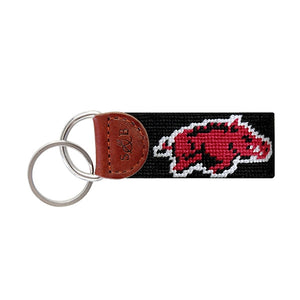 University of Arkansas Needlepoint Key Fob