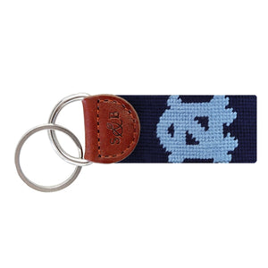 University of North Carolina Needlepoint Key Fob