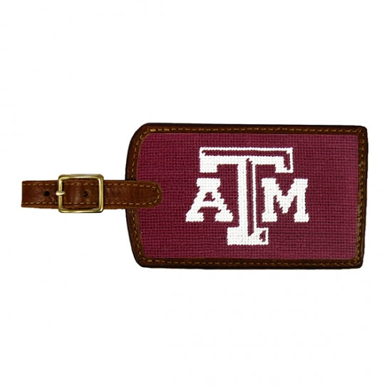 Texas A & M Needlepoint Luggage Tag