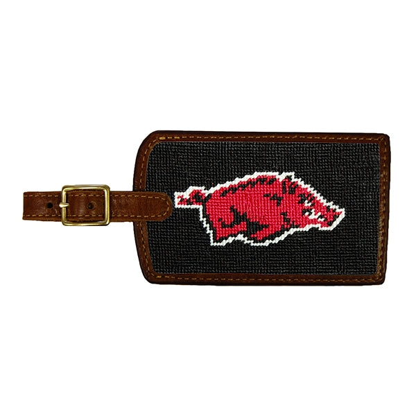 University of Arkansas Needlepoint Luggage Tag